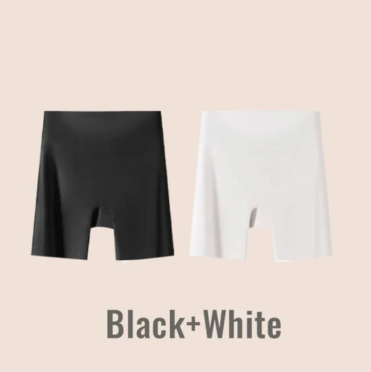 Women High-waist Ice Silk Underwear with Tummy-control Hip-lifting