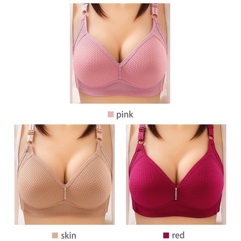 2022 Plus Size Bra Women Underwear Wire Free Comfort  Soft Breathable