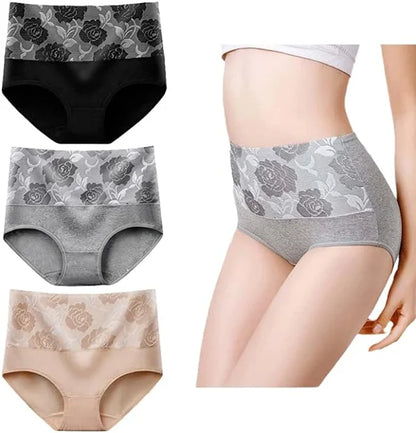 Cotton High Waist Abdominal Slimming Hygroscopic Antibacterial Panties