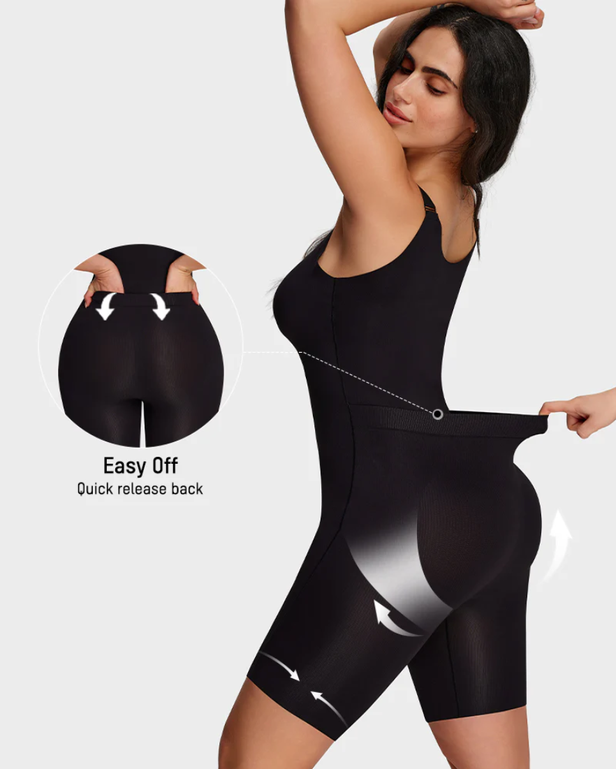 Easyslide™ AirWeave Sculpt Bodysuit "Snatch your waist without overheating, rolling, or bathroom drama."
