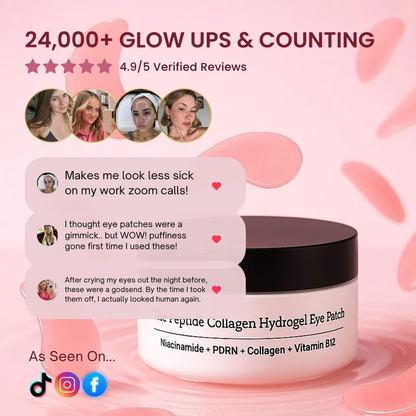 The Peptide Collagen Hydrogel Eye Patch (60 patches) | DEPUFFS UNDER-EYE BAGS IN JUST 10 MINUTES