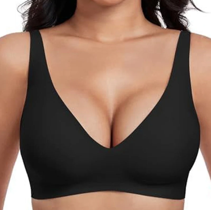 💗LAST DAY SALE 50% OFF⚡50K+ SOLD!💕 Jelly Wireless Womens Comfortable Wireless Bras Push Up Bralettes Seamless Tshirts Bras Deep V Everyday Bras