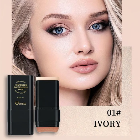 💥Dual-ended eraser foundation stick: long-lasting concealer and highlighter makeup tool for a perfect makeup look